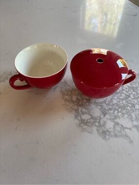 Forte Glossy Red Ceramic Tea Cup